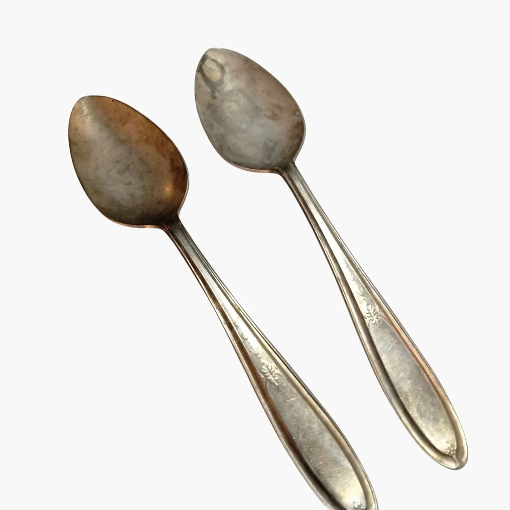 Federal Teaspoon Solid Nickel Silver Spoon Vintage Lot 2